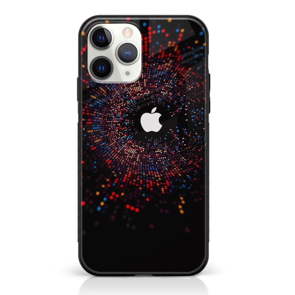 iPhone 11 Pro Max - Apple Logo Series - Premium Printed Glass soft Bumper shock Proof Case