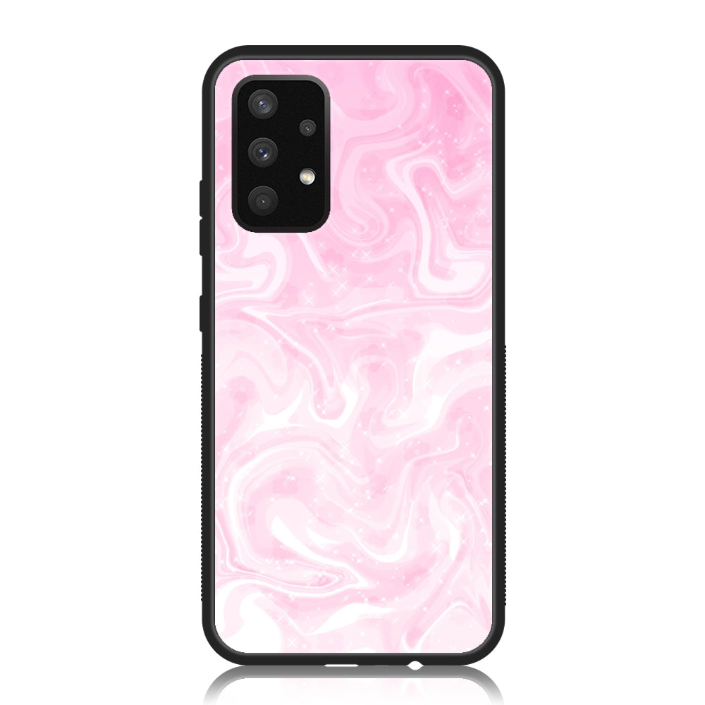 Samsung Galaxy A13 - Pink Marble Series - Premium Printed Glass soft Bumper shock Proof Case