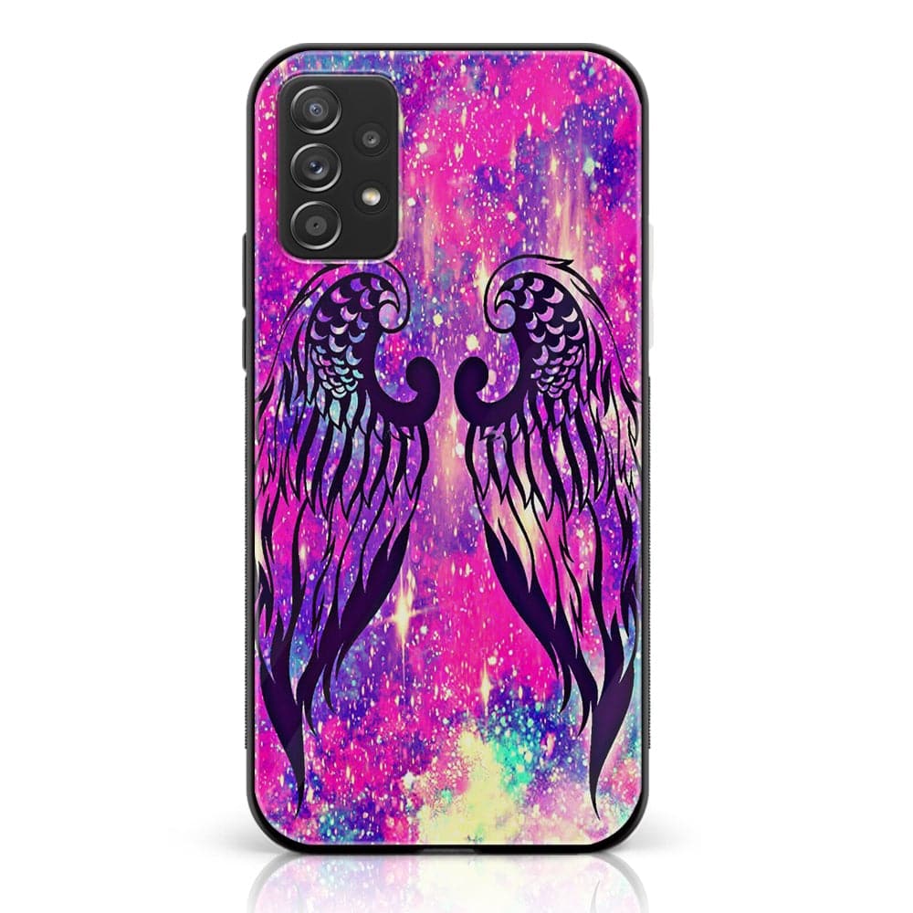 Samsung Galaxy A33 - Angel Wing Series - Premium Printed Glass soft Bumper shock Proof Case