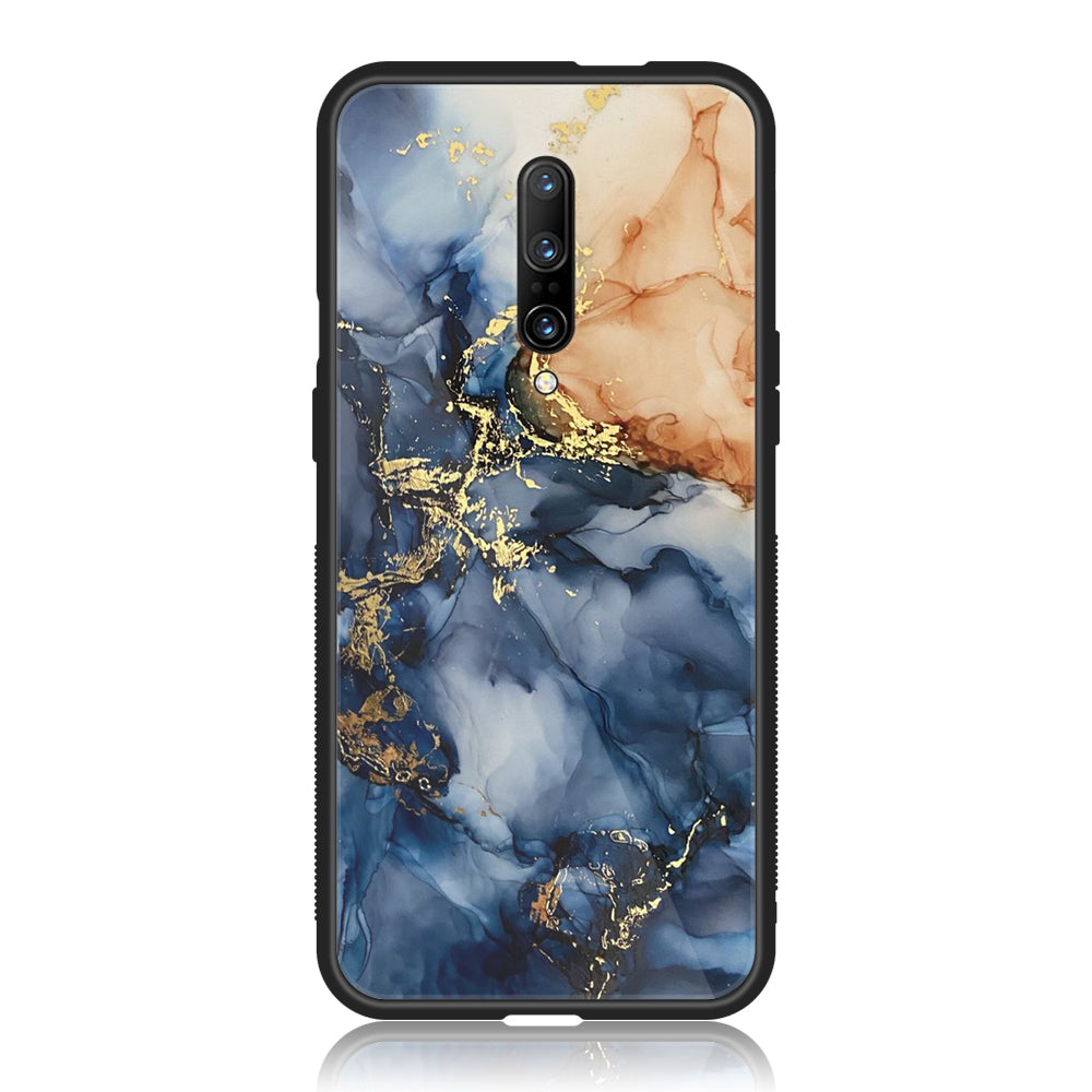 OnePlus 7 Pro - Blue Marble Series - Premium Printed Glass soft Bumper shock Proof Case