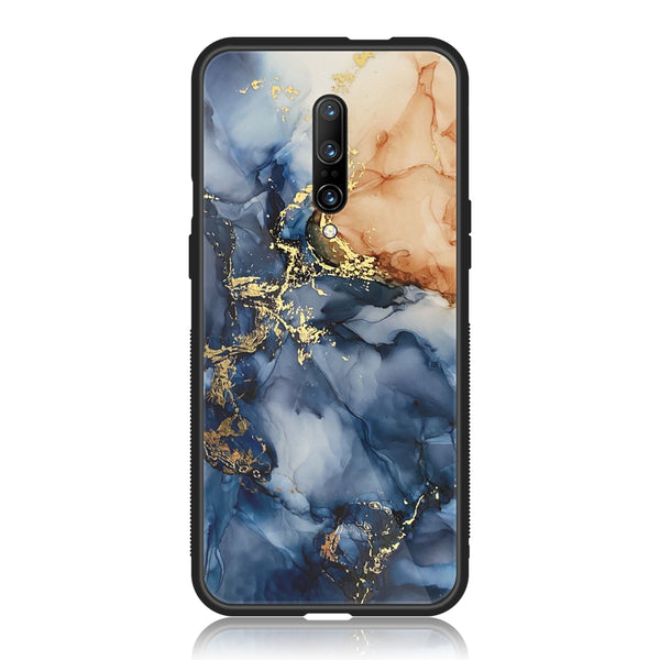 OnePlus 7 Pro - Blue Marble Design 9 - Premium Printed Glass soft Bumper shock Proof Case CS-9538