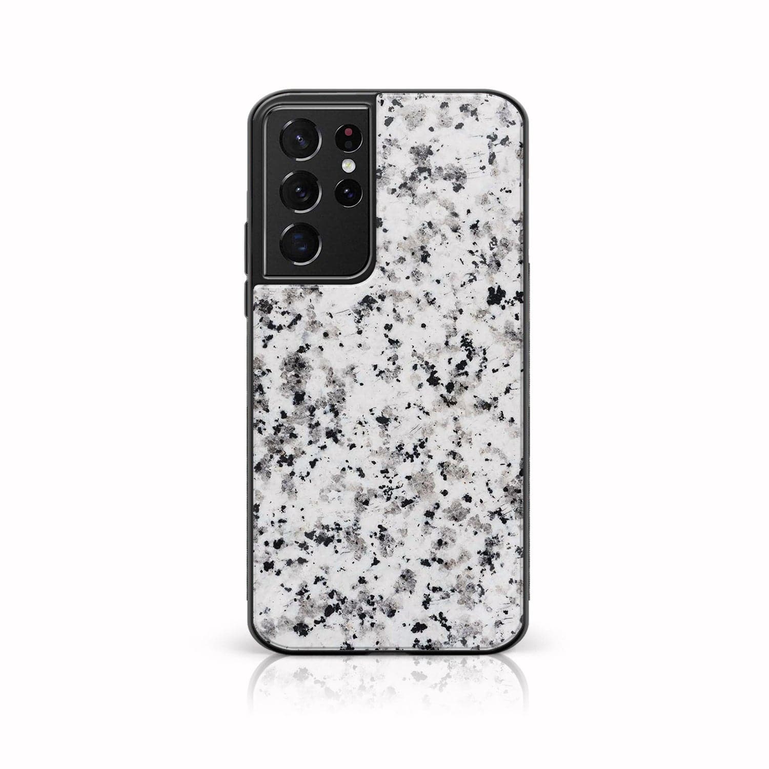 Galaxy S21 Ultra - White Marble Series - Premium Printed Glass soft Bumper shock Proof Case