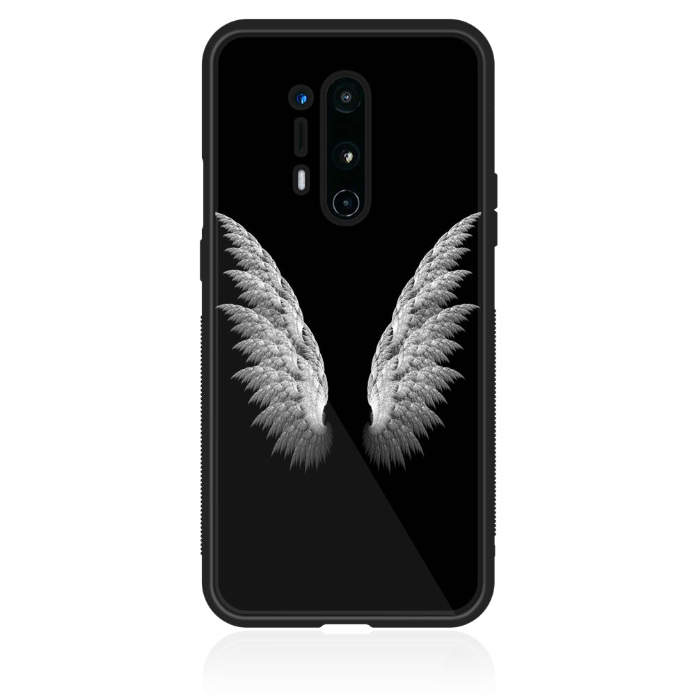 OnePlus 8 Pro - Angel Wings Series - Premium Printed Glass soft Bumper shock Proof Case
