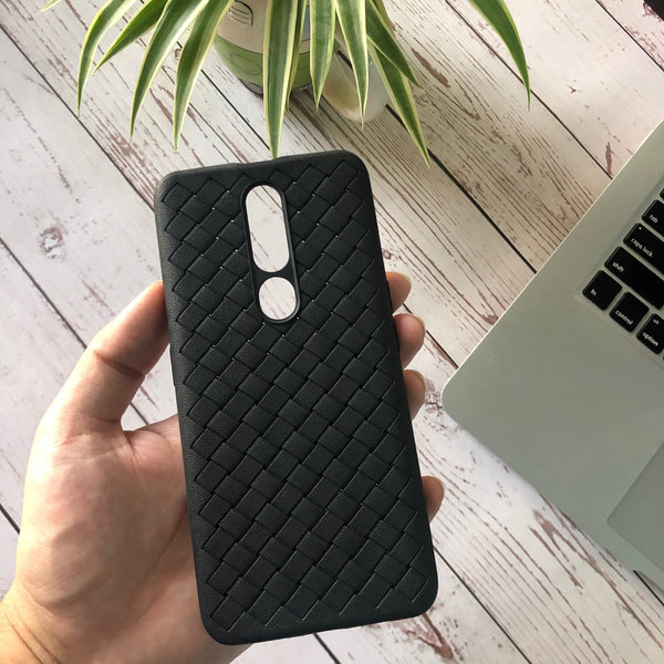 Leather Feel Mesh Shock Proof Case For Oppo Models