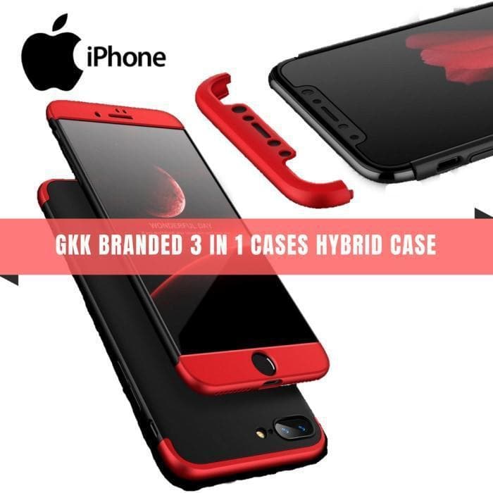 GKK BRANDED 3 IN 1 CASES HYBRID CASE for All iPhone - Phonecase.PK