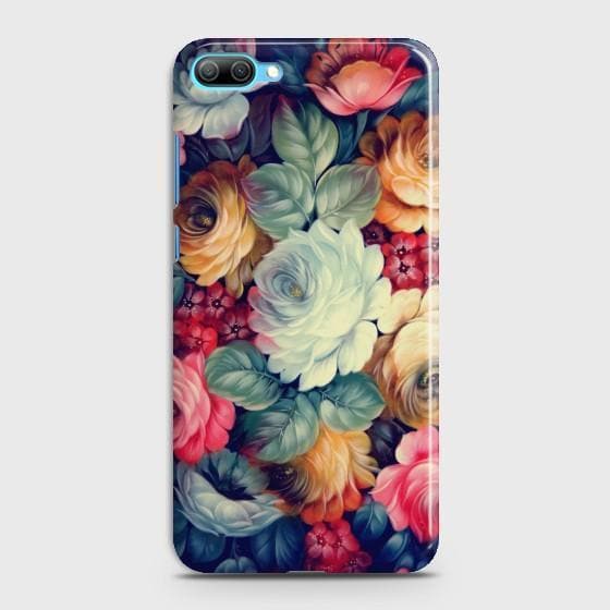 Huawei Honor 10 Vintage colorful Flowers Phone Case - Phonecase.PK