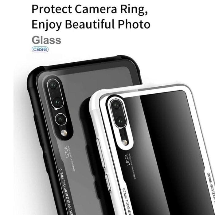 Huawei Hybrid Glass Back Shock Proof Case - Phonecase.PK