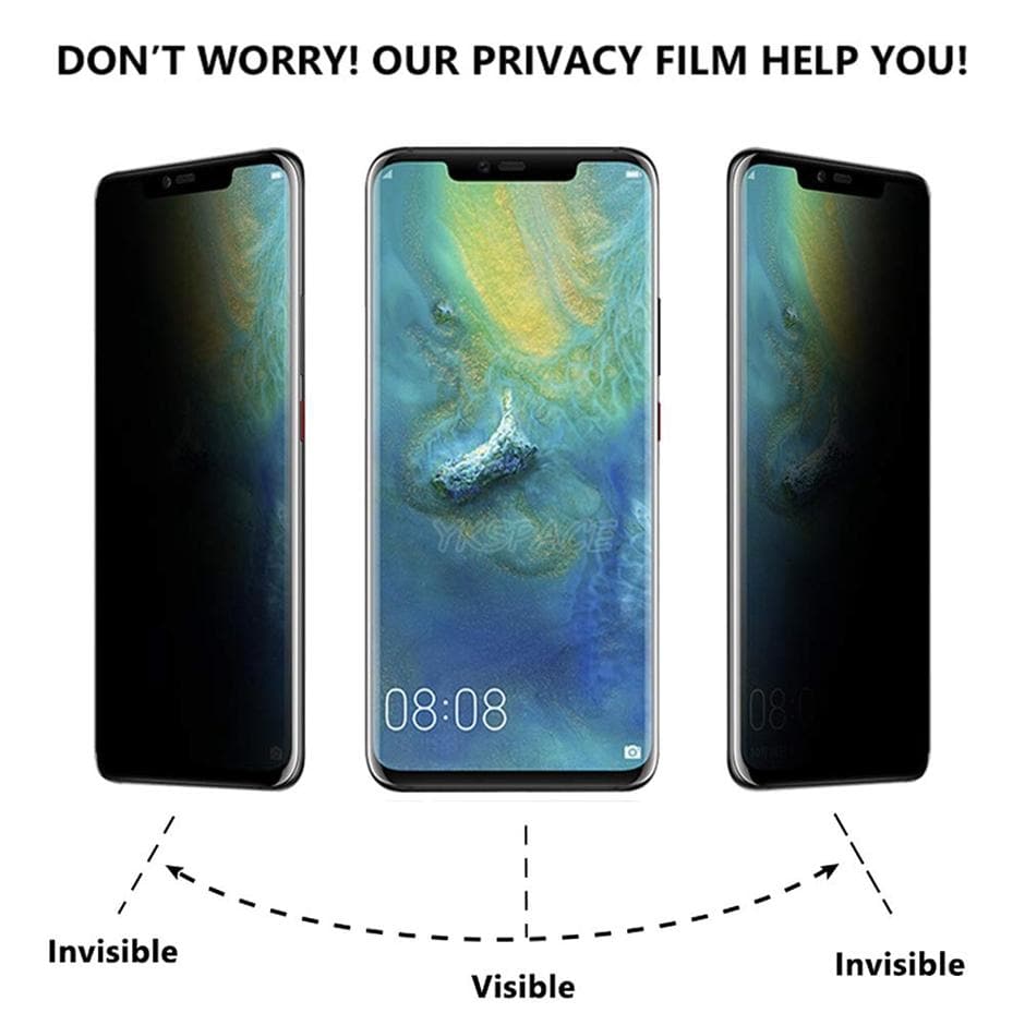 Anti Peep Privacy UV liquid glue Tempered Glass Screen Protector Samsung Models