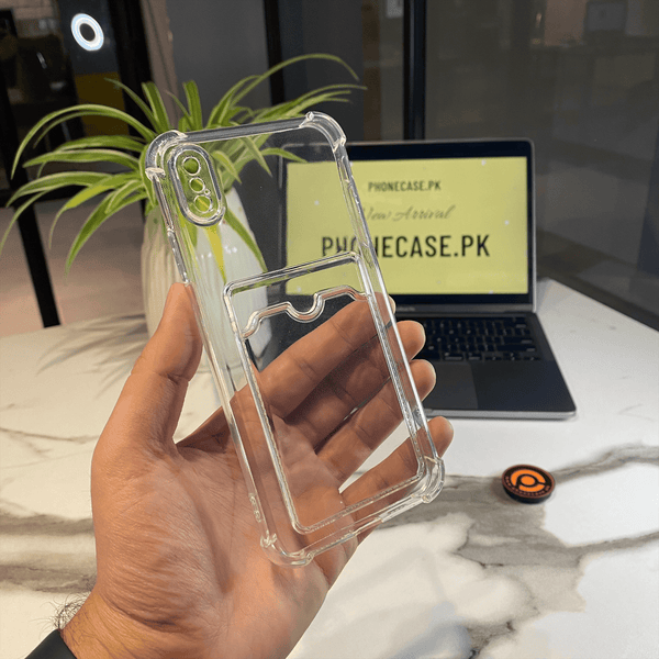 iPhone X/ XS Wallet Card Holder Transparent Slot ShockProof Case