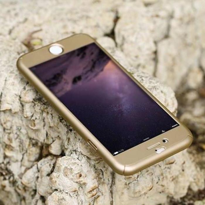 Iphone 360 Degree Case+Free Glass For All Iphone Models 6Plus/6Splus / Gold Mobile Case