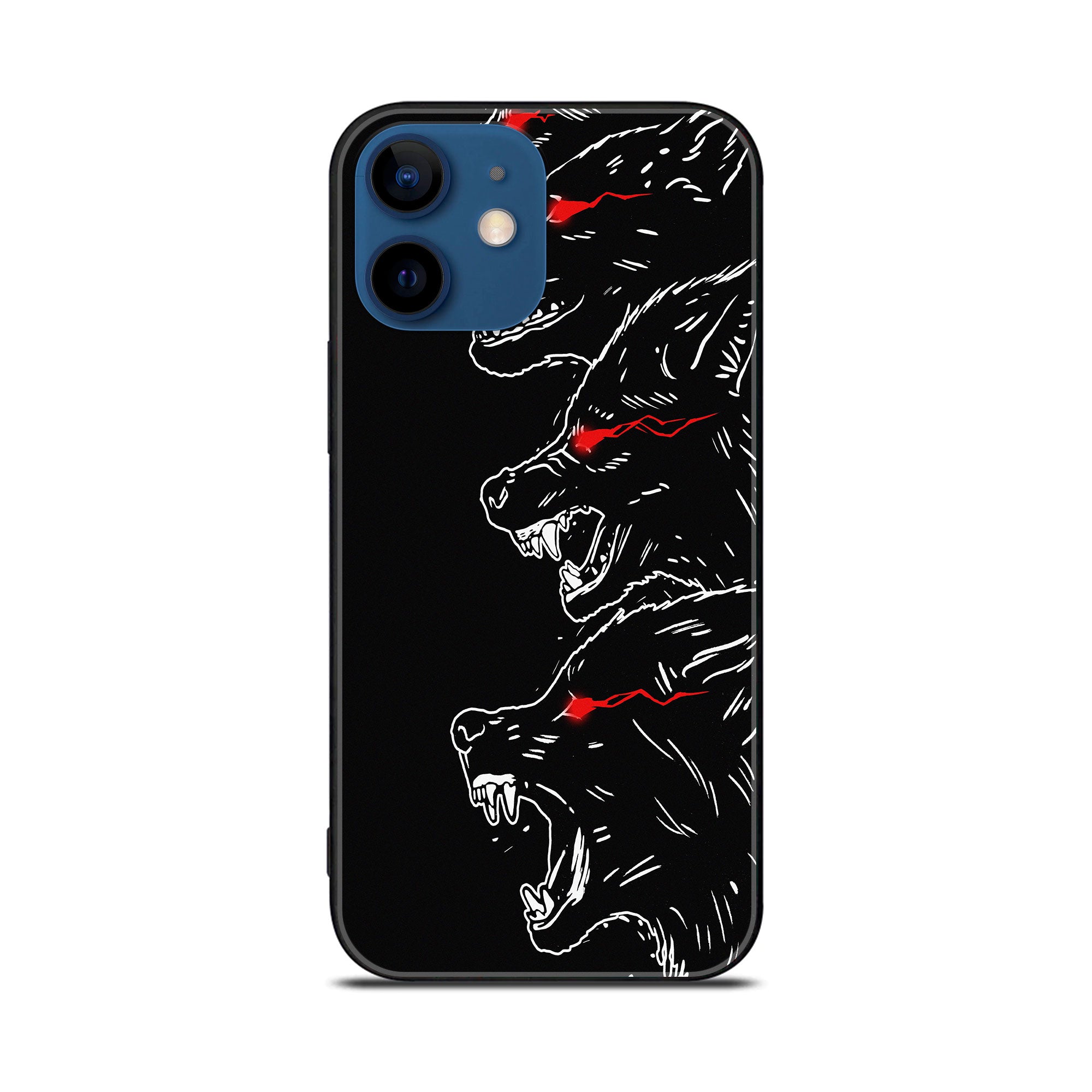 iPhone 11  Black Art Series  Premium Printed Glass soft Bumper shock Proof Case