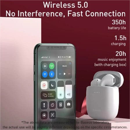 Baseus W04 Pro TWS Wireless Bluetooth Earphone Headphone 5.0 In Ear True Wireless