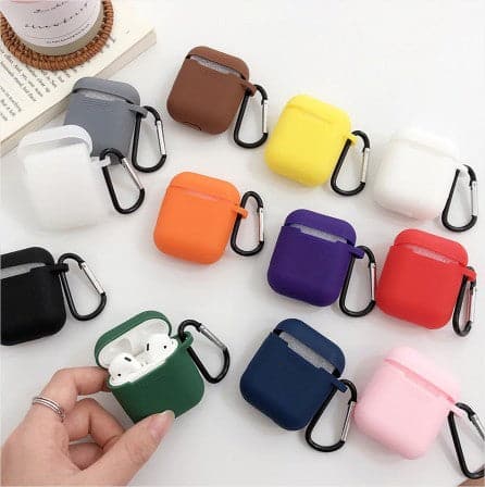 Apple AirPods 1/2 Silicone Shockproof Cover with Anti-Lost Buckle