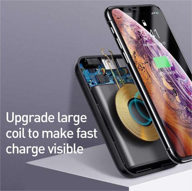 Baseus Quick Charge 3.0 Wireless Power Bank PD 10,000mAh Qi Mini S Bracket Wireless Charger Powerbank