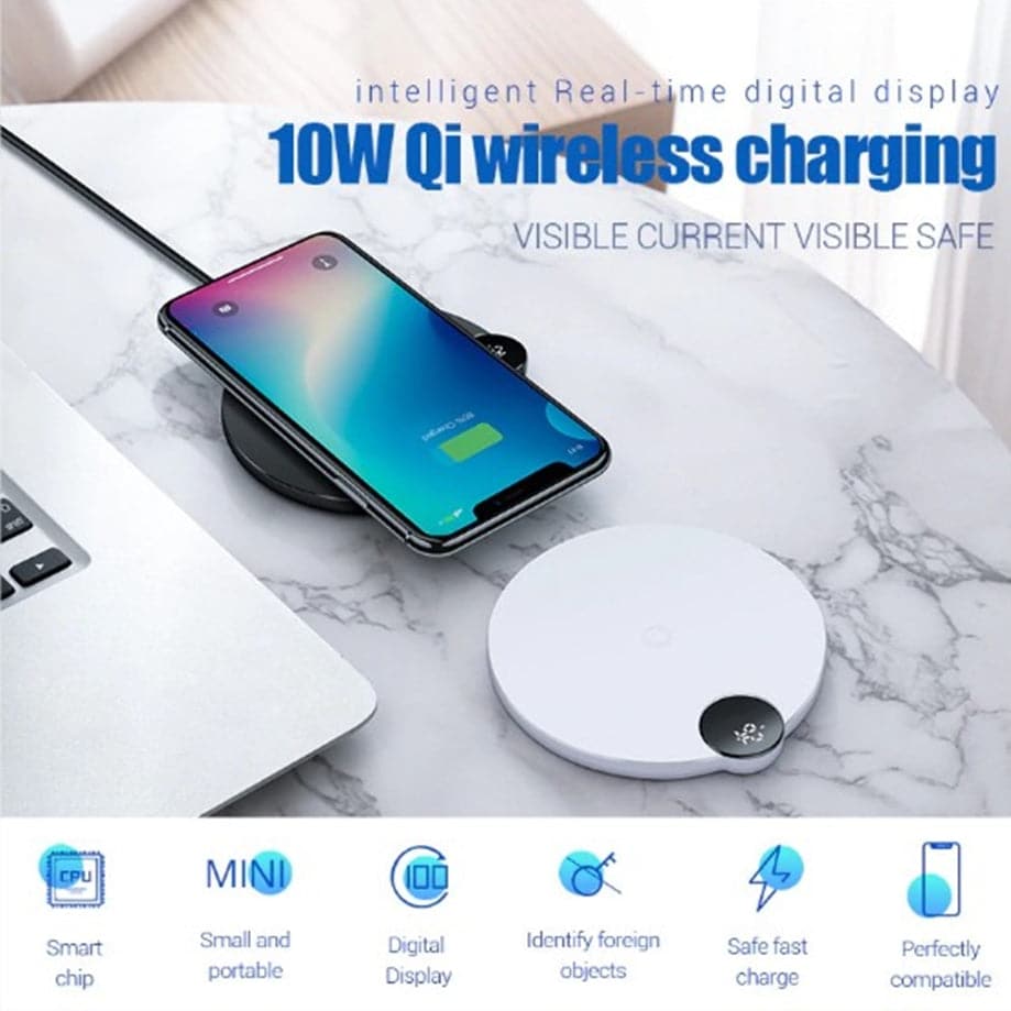 Baseus LED Digital Display Wireless Fast Charger 10W