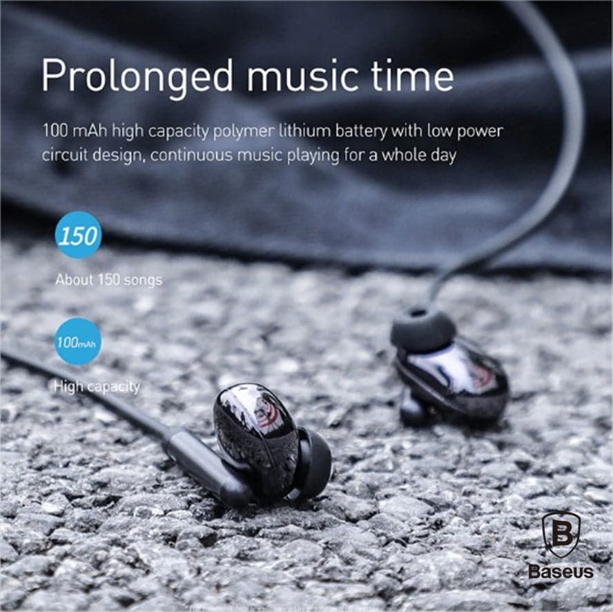 Baseus S30 Bluetooth Earphone Wireless Lightweight Sport earphones IPX5 Waterproof