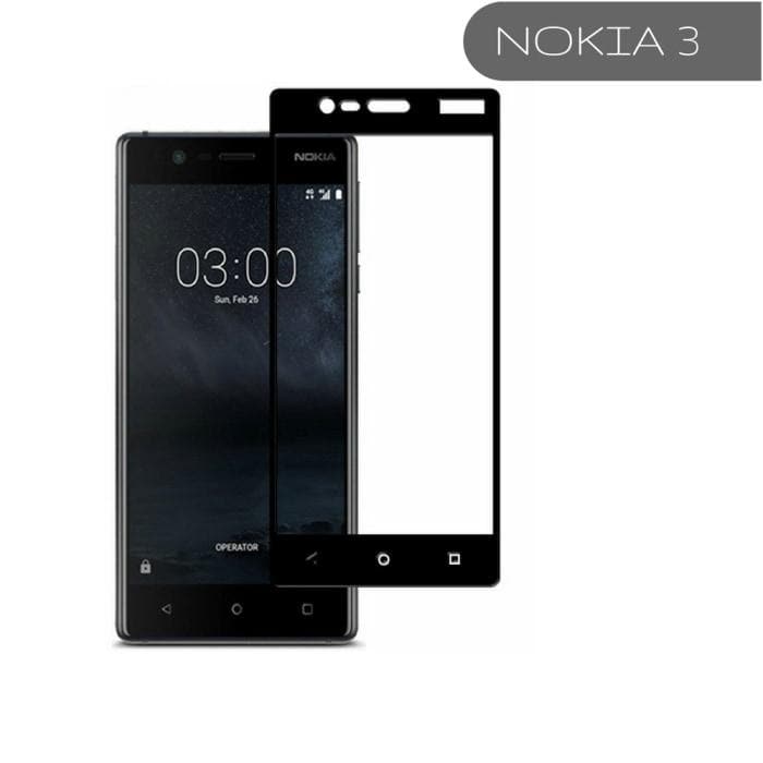 Nokia Edge To Full Covered 3D Tempered Glass Protector 3 / Black