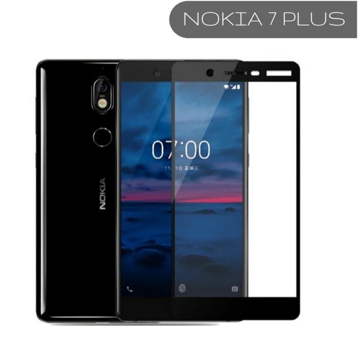 Nokia Edge To Full Covered 3D Tempered Glass Protector 7 Plus / Black