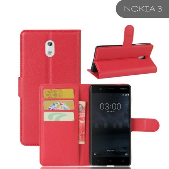 Nokia Leather Flip Case Wallet Card Holder 3 / Brown
