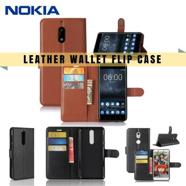 Nokia Leather Flip Case Wallet Card Holder
