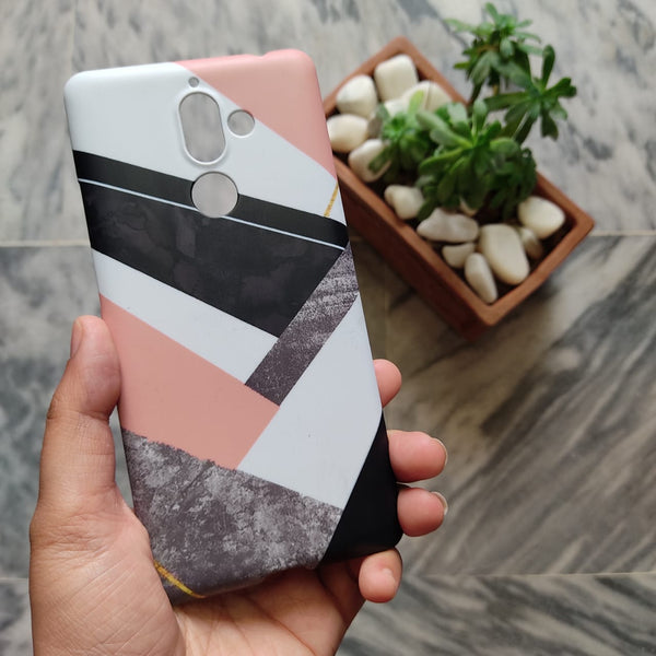 NOKIA 7 PLUS Geometric Luxe Marble Case - C011