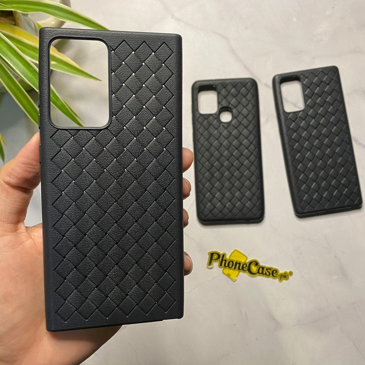 Leather Feel Mesh Shock Proof Case For All Samsung Models
