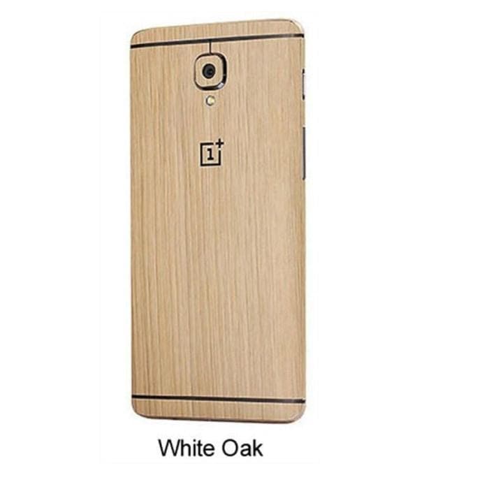 Oneplus 3/3T Front Back Wooden Feel Carbon Skin White Oak