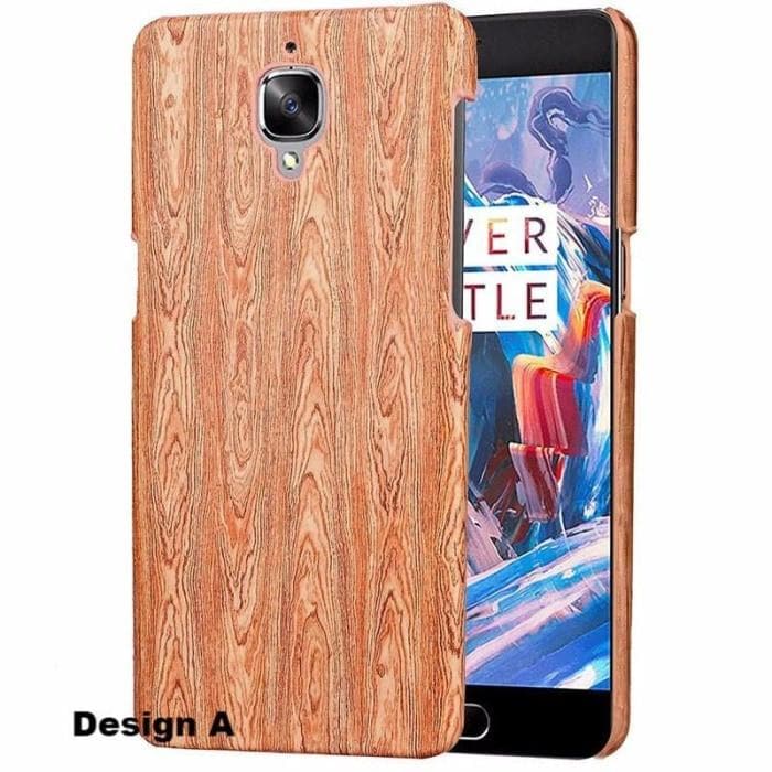 Oneplus 3/3T Wooden Pu Hard Case / Design A