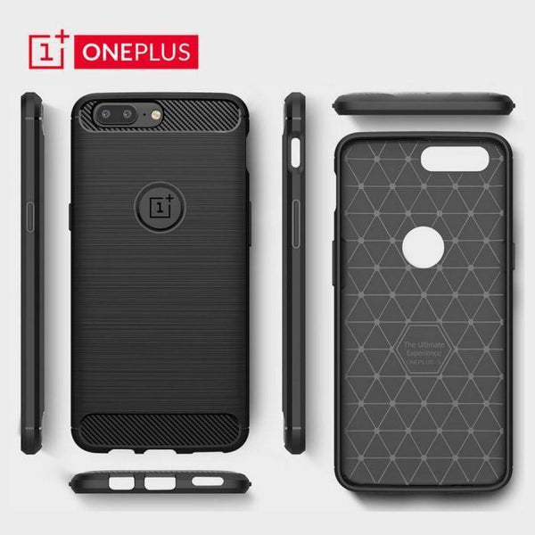 Oneplus 5 Carbon Wire Drawing Cover Anti-Knock Shock Proof