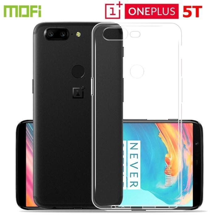 Oneplus 5T Mofi Branded 100% Transparent Soft Cover+Back Skin
