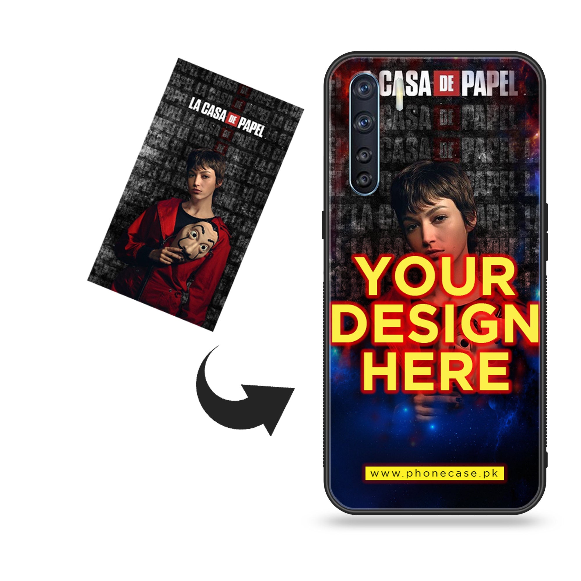 Oppo F15 Customize your own Premium Metal Printed soft Bumper shock Proof Case