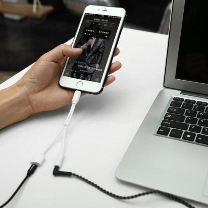 Original Baseus 2-In-1 Cable For Apple & Ios Music+Charging