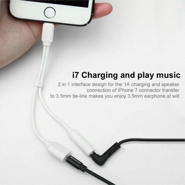 Original Baseus 2-In-1 Cable For Apple & Ios Music+Charging