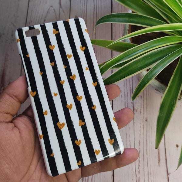 HUAWEI P8 LITE Glitter Heart Stripes Case -CS-20400