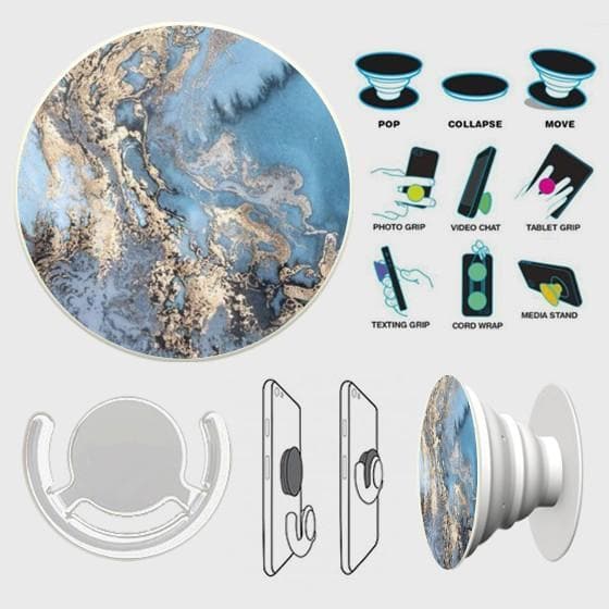Golden Blue Marble PopSocket