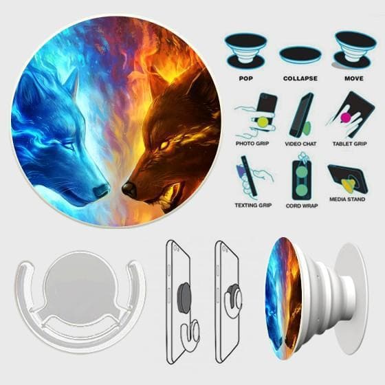Calm and Angry Pop Socket