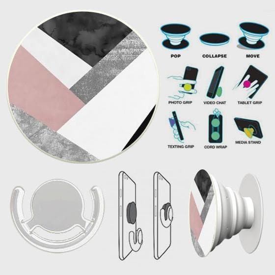Geometric Luxe Marble PopSocket