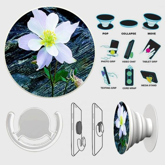 White Flower Pop Sockets