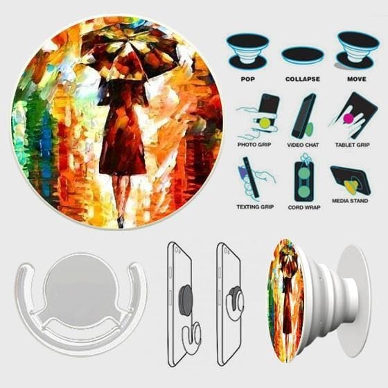 Girl with Umbrella PopSocket