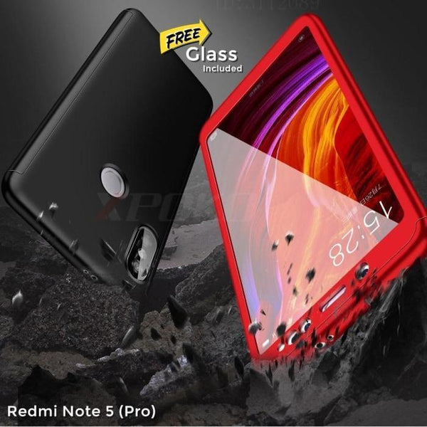 Redmi Note 5 (Pro) 360 Degree Full Protection Front+Back+Free Glass