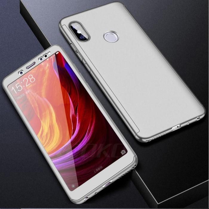 Redmi Note 5 (Pro) 360 Degree Full Protection Front+Back+Free Glass / Silver