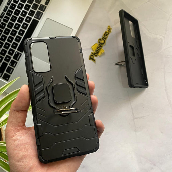 Xiaomi Mi 10T/ Mi 10T Pro Upgraded Ironman With Holding Ring and KickStand Hybrid Shock Proof Case