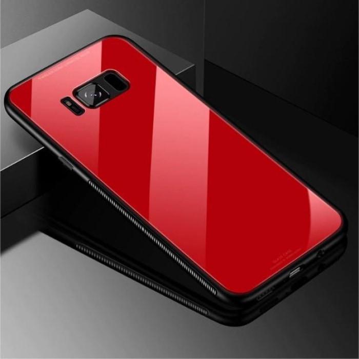 Samsung Branded 100% Tempered Glass Back Cover Galaxy S8 / Red
