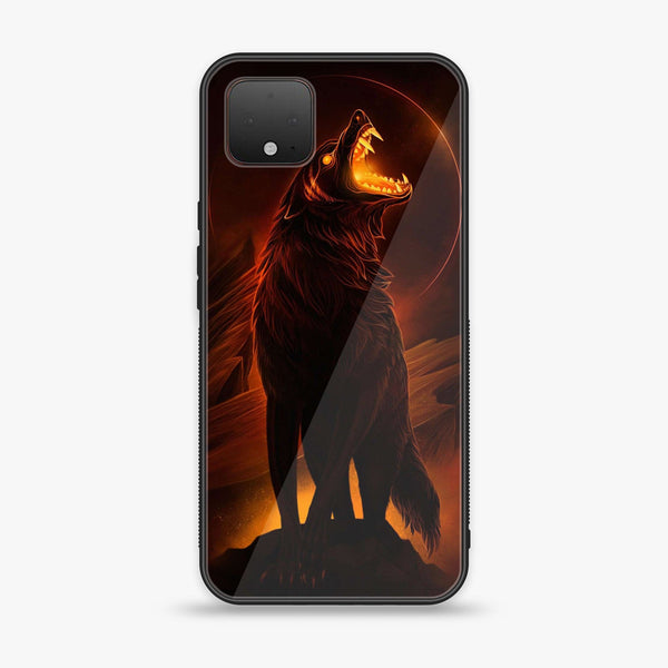 Google Pixel 4 XL - Wolf Design 6 - Premium Printed Glass soft Bumper shock Proof Case CS-19172