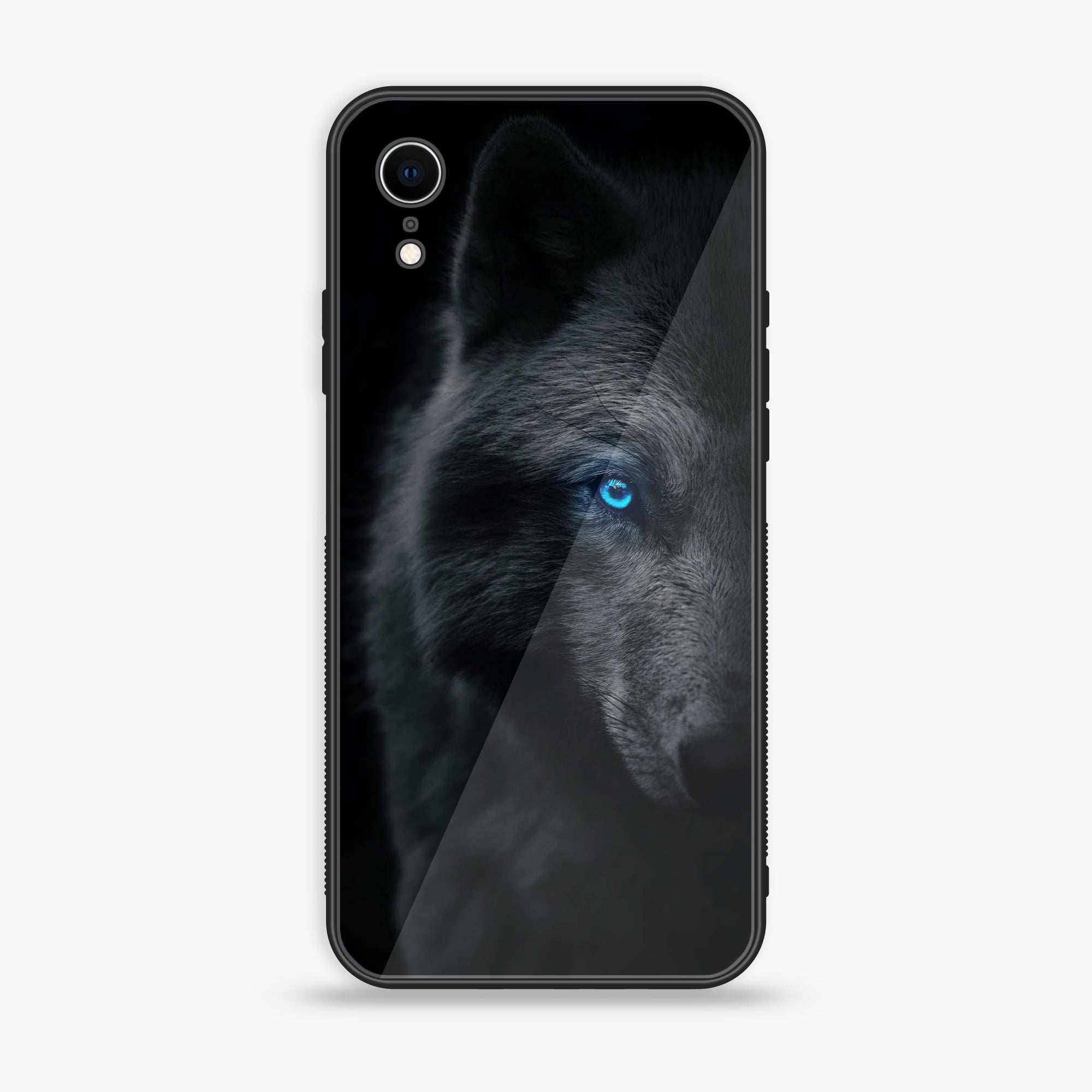 iPhone XR - Wolf Series - Premium Printed Glass soft Bumper shock Proof Case