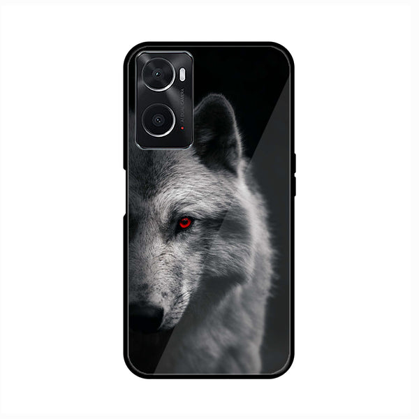 Oppo A76  Wolf Series  Design 10  Premium Printed Glass soft Bumper shock Proof Case CS-19301