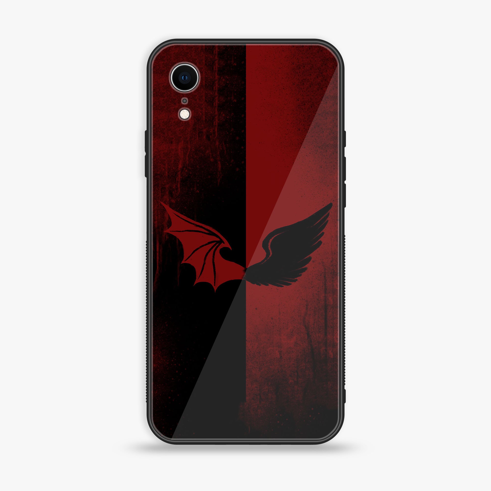 iPhone XR - Angel Wings 2.0 Series - Premium Printed Glass soft Bumper shock Proof Case