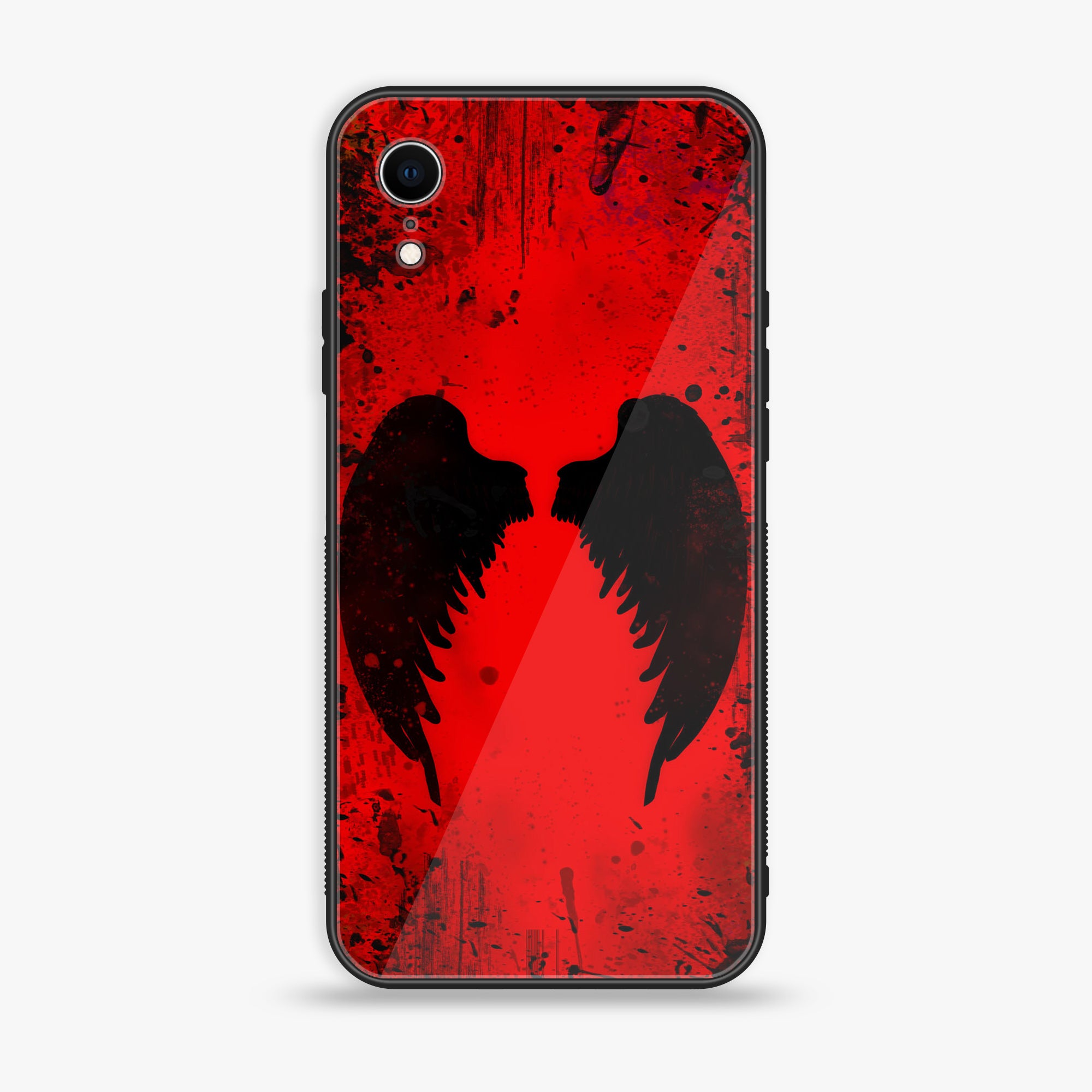 iPhone XR - Angel Wings 2.0 Series - Premium Printed Glass soft Bumper shock Proof Case