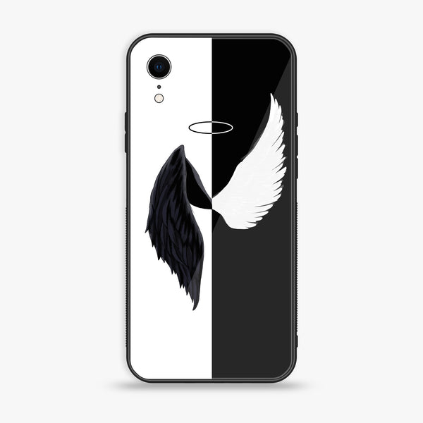 iPhone XR - Angel Wings 2.0 Design 5  - Premium Printed Glass soft Bumper shock Proof Case  CS-25890