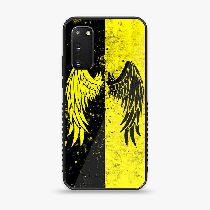 Samsung Galaxy S20 Angel Wings 2.0 Design 1 - Premium Printed Glass soft Bumper shock Proof Case